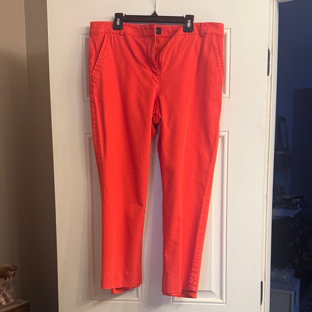 Talbots Women’s Bright Reddish-Orange Chinos